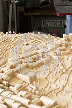 Urbanistic wooden model