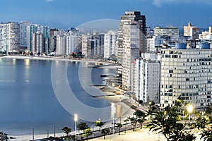 View of Sao Vicente SP Brazil at dusk photo