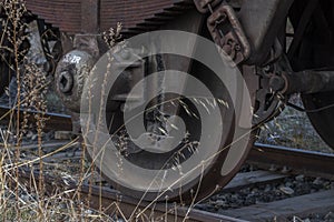 Urbex. Abandoned train wheel