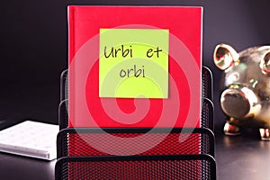 Urbi et Orbi is a Latin saying that represents the formula of the solemn blessing photo