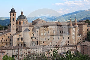 Urbino, Italy, ducal palace of Montefeltro and city