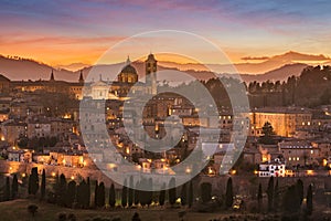 Urbino, Italy in Marche at Dusk