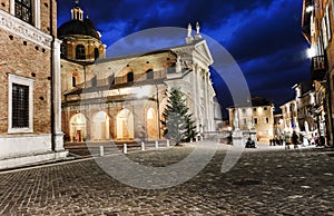 Urbino Italy, night view