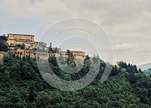 Urbino, the world heritage brick city on the hill, center of Italy
