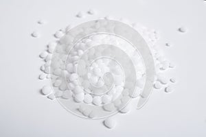 Urea, also called carbamide on white background