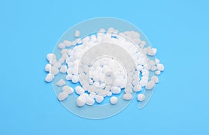 Urea, also called carbamide on white background