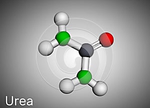 Urea, carbamide molecule. It is a nitrogenous compound containing a carbonyl group, is used as fertilizer, in cosmetics. Molecular