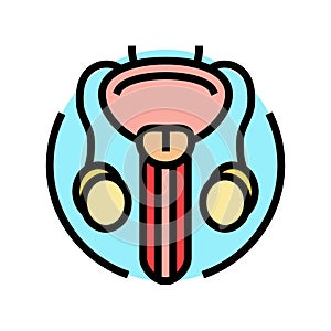 urethral stricture urology color icon vector illustration