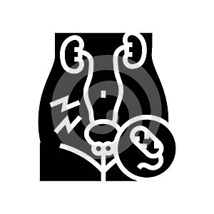 urethritis urology glyph icon vector illustration
