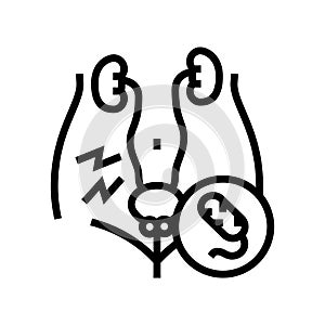 urethritis urology line icon vector illustration