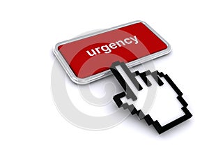 Urgency button on white