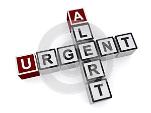 Urgent alert word cubes