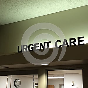 Urgent care sign marks entrance