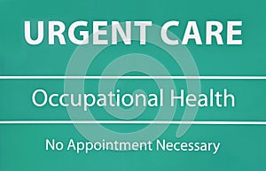 Urgent Care Sign