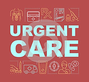 Urgent care word concepts banner