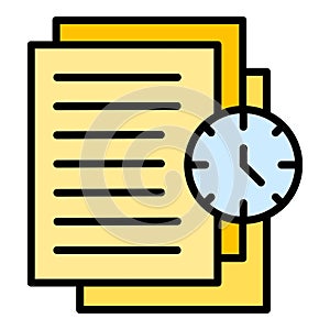 Urgent document icon vector flat