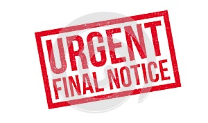 Urgent Final Notice rubber stamp