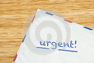 Urgent mail envelope