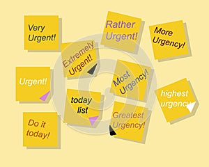 Urgent and more urgent note vector