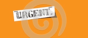 Urgent note handwritten