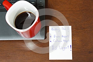 Urgent note make Report