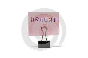 Urgent note