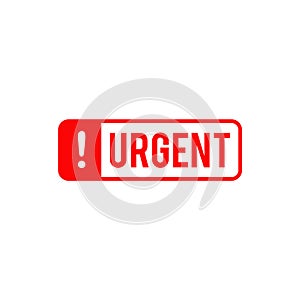 Urgent sign icon logo design template