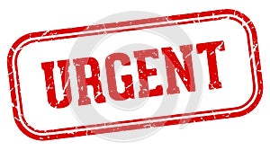 urgent stamp. urgent rectangular stamp on white background