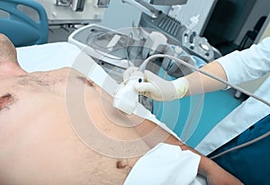 Urgent ultrasonic study in emergency room