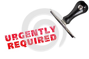 Urgently required stamp text