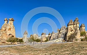 Urgup fairy chimneys, Turkey's tourism symbol, stone houses