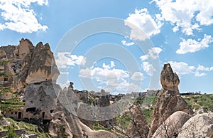 Urgup fairy chimneys, Turkey's tourism symbol, stone houses