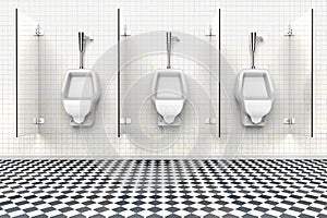 Urinals in a public bathroom