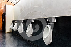 Urinals in public toilet