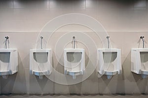 Urinals raw in male toiler