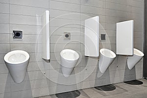 Urinals in row photo
