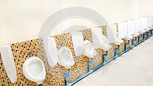 Urinals sanitary in public toilet for men