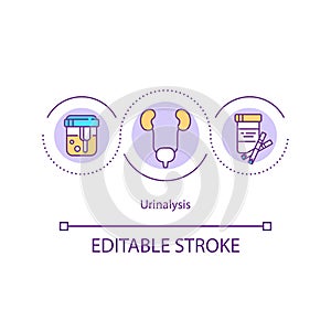 Urinalysis concept icon photo