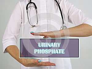 URINARY PHOSPHATE inscription on the screen