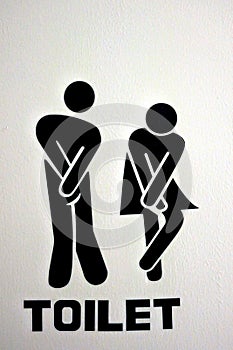 Urinary Urgency Toilet Sign for men and women