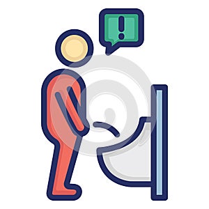 Urinate Isolated Vector Icon that can be easily modified or edit