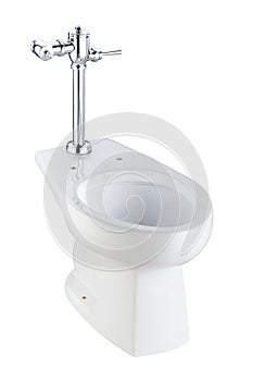 Urinate sanitary bowl isolated on white photo