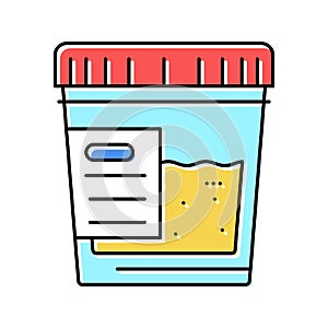 urine drug test color icon vector illustration photo