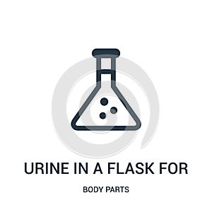 urine in a flask for experimentation icon vector from body parts collection. Thin line urine in a flask for experimentation