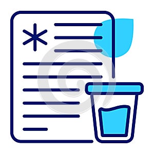 Urine test, report vector icon in trendy and modern style