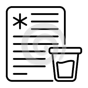 Urine test, report vector icon in trendy and modern style