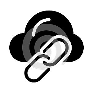 URL vector glyph flat icon