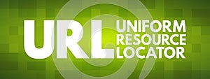 URL - Uniform Resource Locator acronym, technology concept background