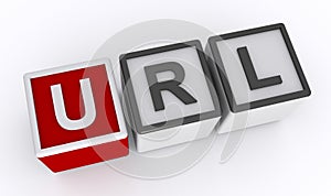 url word block on white