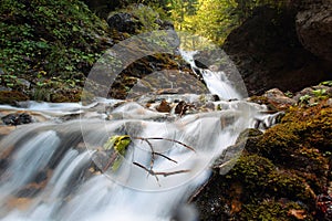 Urlatoarea waterfall in Bucegi Mountains, Busteni city